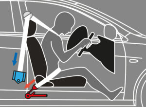 New Attrage Safety เข็มขัดนิรภัยด้านคนขับ